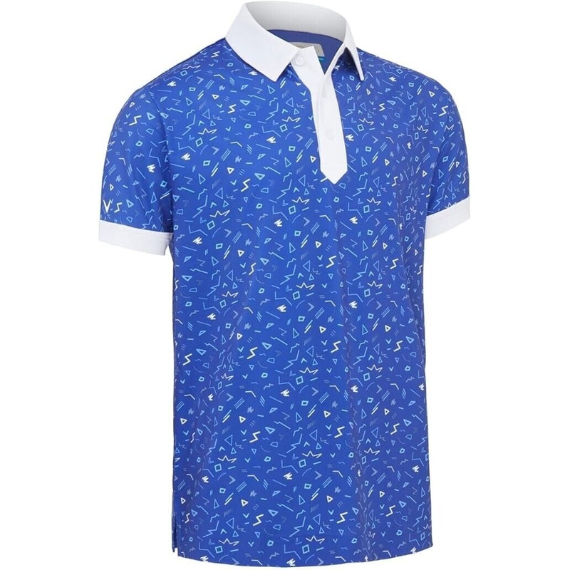 Callaway Golf Chev Memphis Moisture Wicking Polo Shirt Clematis Blue UK Size XXL
