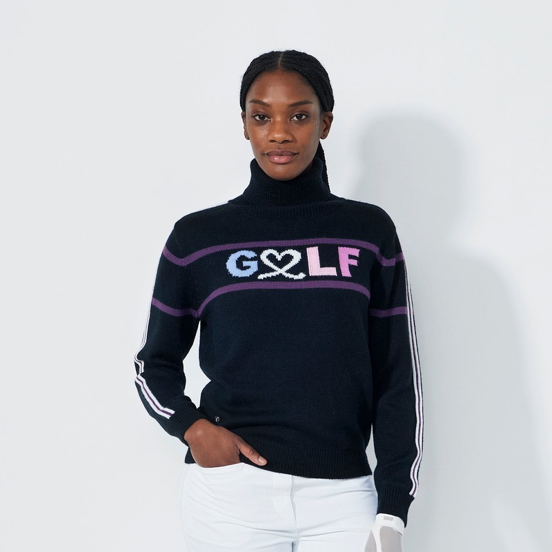 Daily Sports Ladies ‘Golf’ Roll-Neck Sweater in Black