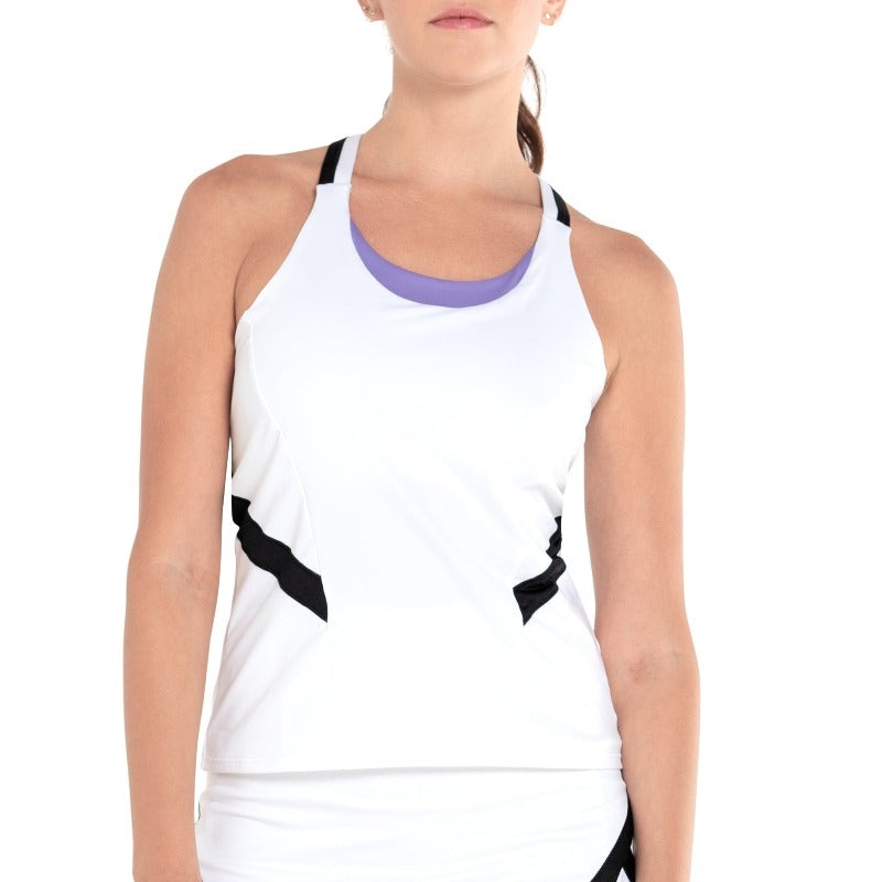 Lucky In Love/K-Swiss Reflex Tank – White/Black