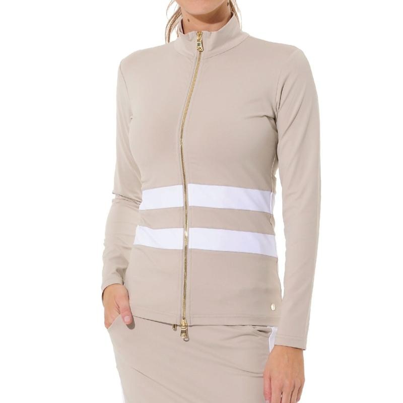 MDC Full Zip Jacket  – Taupe/White