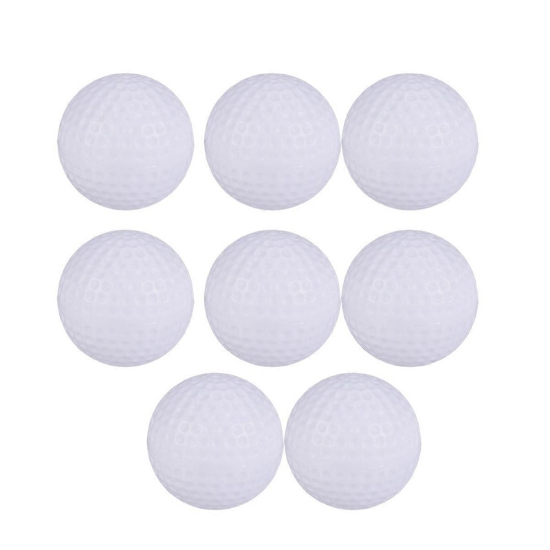 Plastic Golf Practice Balls 8pcs Set  Durable, Lightweight White Training Balls for Indoor Swing Practice, Safe Home Use for Young Golfers