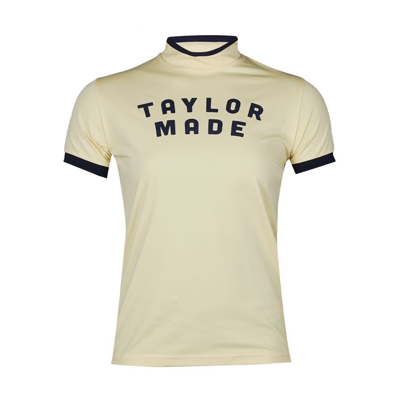 TAYLORMADE Logo Graphic Womens Mock Shirt (Cream)