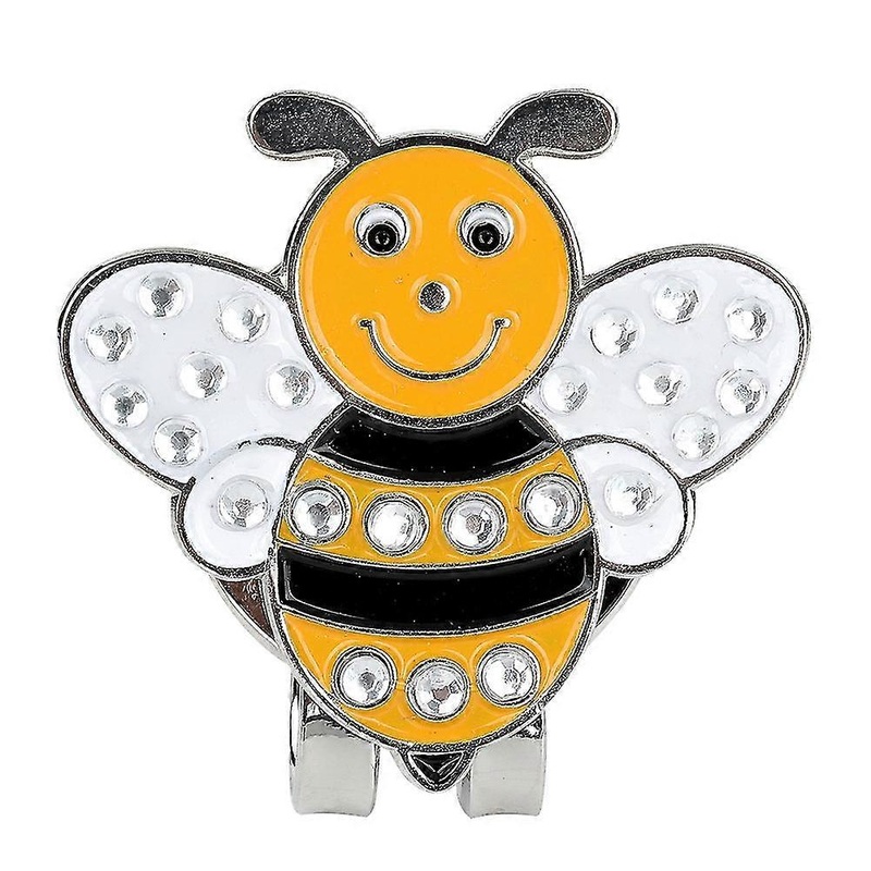 A Durable Outdoor Metal Magnetic Golf Ball Marker with a Hat Clip Golfer Accessory (bee design)