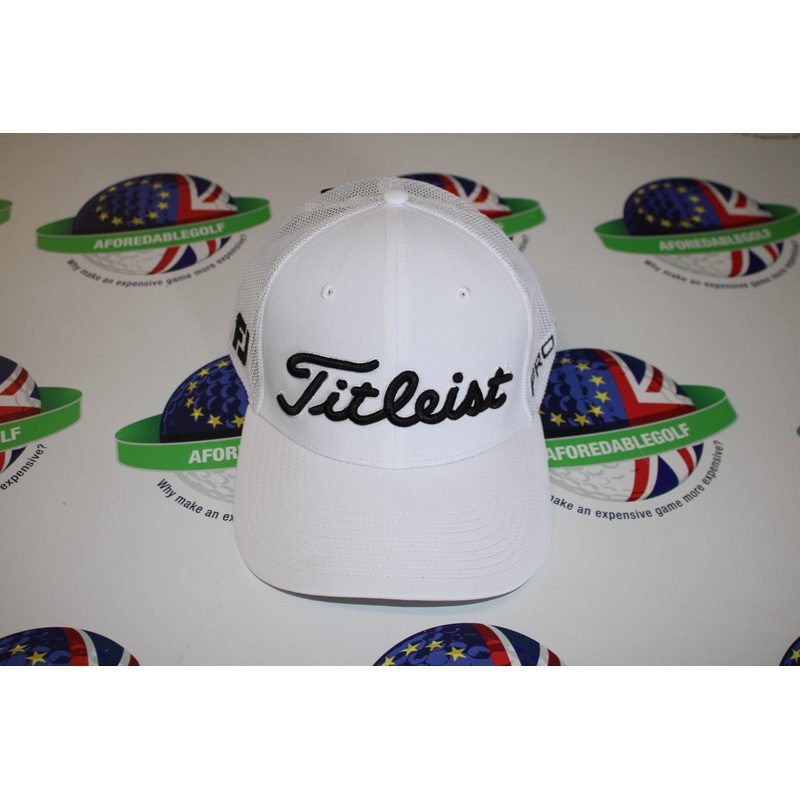 Titleist Tour Mesh Snap back adjustable white golf cap