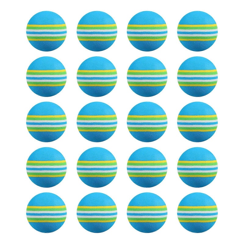Training Golf Balls Winomo 20Pcs EVA Rainbow Color Design for Approach Shot Practice Ball Lovers
