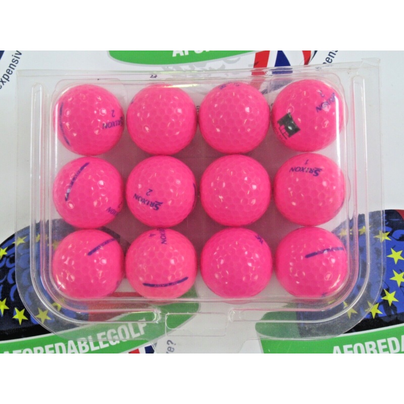 12 Srixon Soft Feel Lady Passion Pink Golf Balls Pearl/Pearl 1 Grade