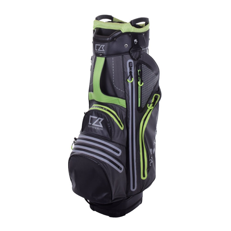 CUTTER & BUCK 9 Waterproof Cart Bag (Black/Green)