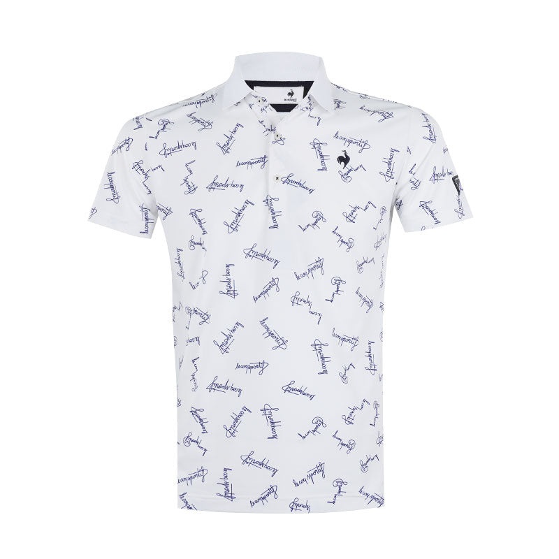 LE COQ SPORTIF GOLF Seasonal Print Men’s Polo (White)