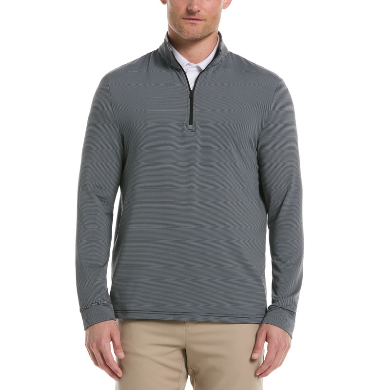 Men’s Long Sleeve Feeder Stripe Mock Neck