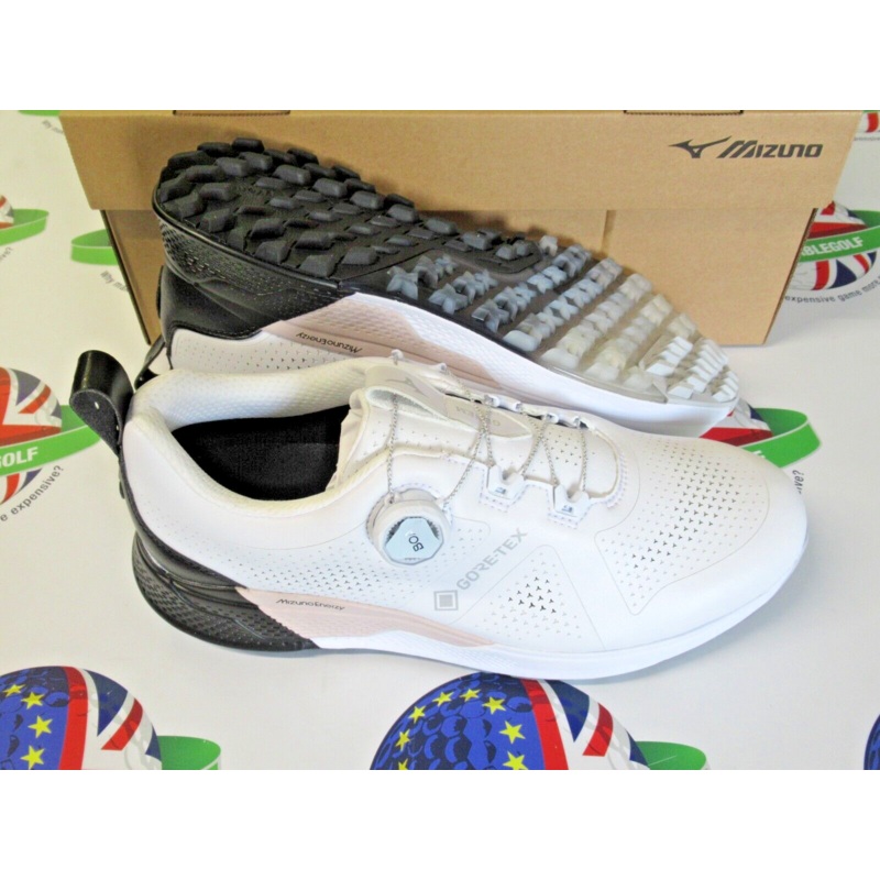Mizuno Genem Wg Gore-Tex Boa Waterproof Golf Shoes White/Black UK Size 9