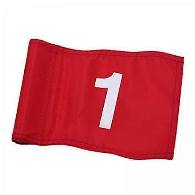 2x Golf Flags with Tube Inserted Pin Flag Putting Green Flag for Indoor Outdoor