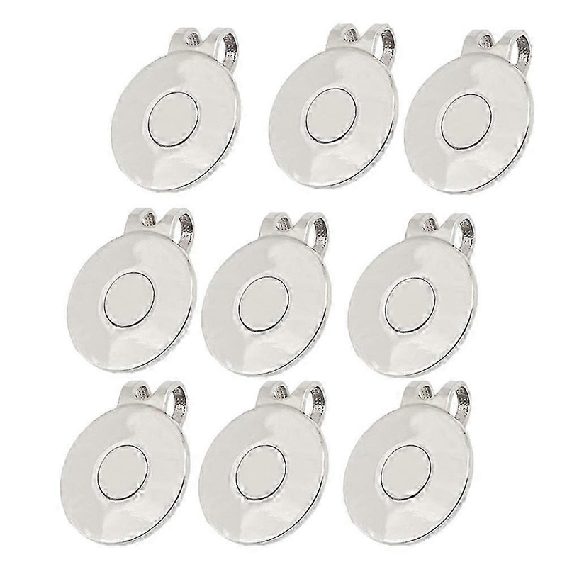 9 Pcs Golf Ball Marker, Magnetic Disc Golf Hat Ball Marker Holder Golf Ball Marker Clip Golf for Men Women Golfer Gifts