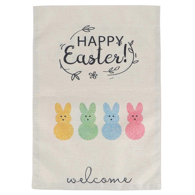 Easter Garden Flag Rabbit Design Outdoor Garden Backyard Lawn Decor Families Adults Children 1Pcs