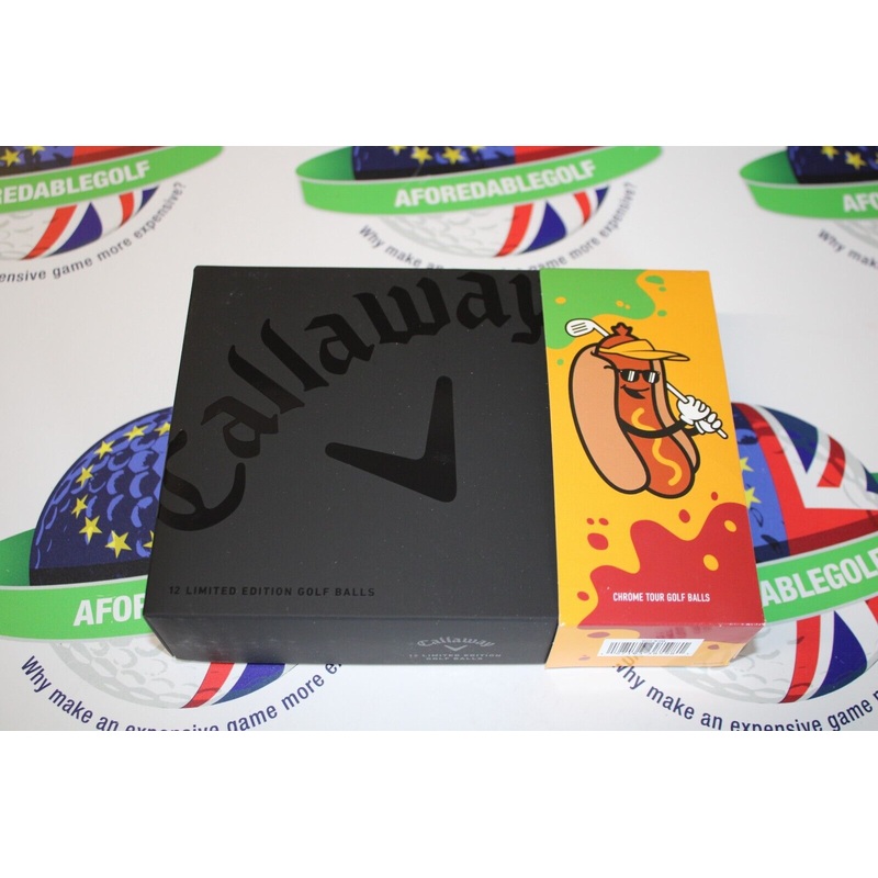 New 12 Callaway Chrome Tour Truvis Limited Edition Hot Dog Golf Balls