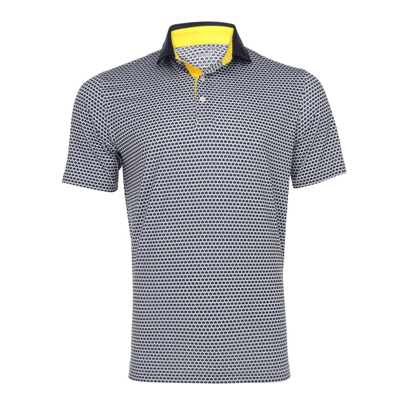 PUMA MATTR Century Junior Polo (Deep Navy/Yellow)