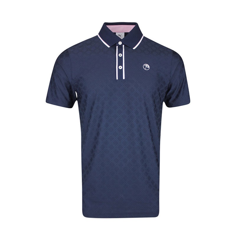 PUMA x Arnold Palmer Tipped Jaquard Men’s Polo (Deep Navy)