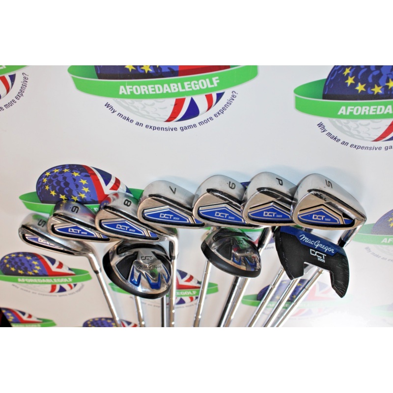 Used Macgregor Dct 3000 Mens Package Set 5-Sw, 3 Wood, 4 Hybrid & Putter Regular
