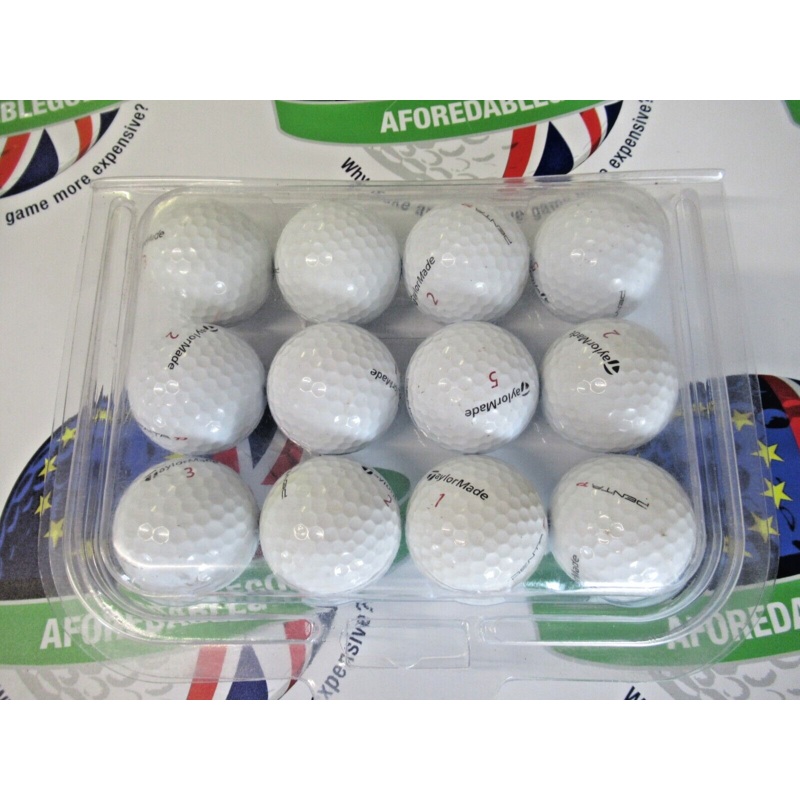 12 Taylormade Penta Tour Preferred Golf Balls Pearl/Pearl 1 Grade
