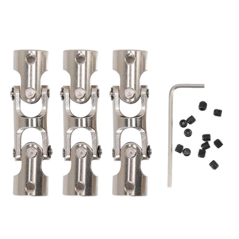3-Pack 8mm Steel Universal Joint Shaft for RC Cars and Boats – Rotatable 3-Section Design