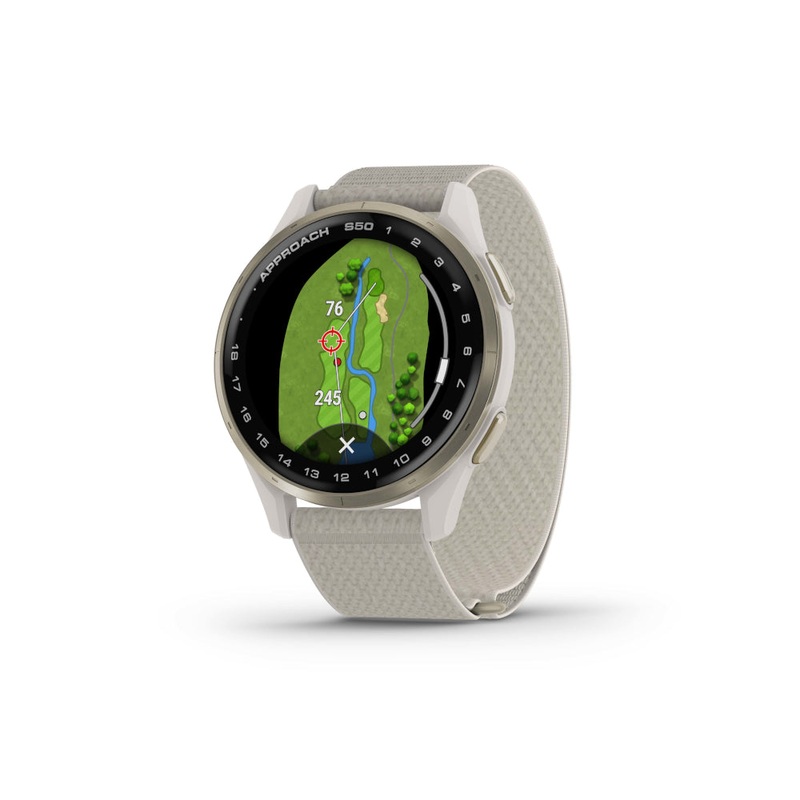 Approach S50|Cream Gold Aluminum Bezel with Ivory ComfortFit Nylon Band|Slate Aluminum Bezel with Black ComfortFit Nylon Band