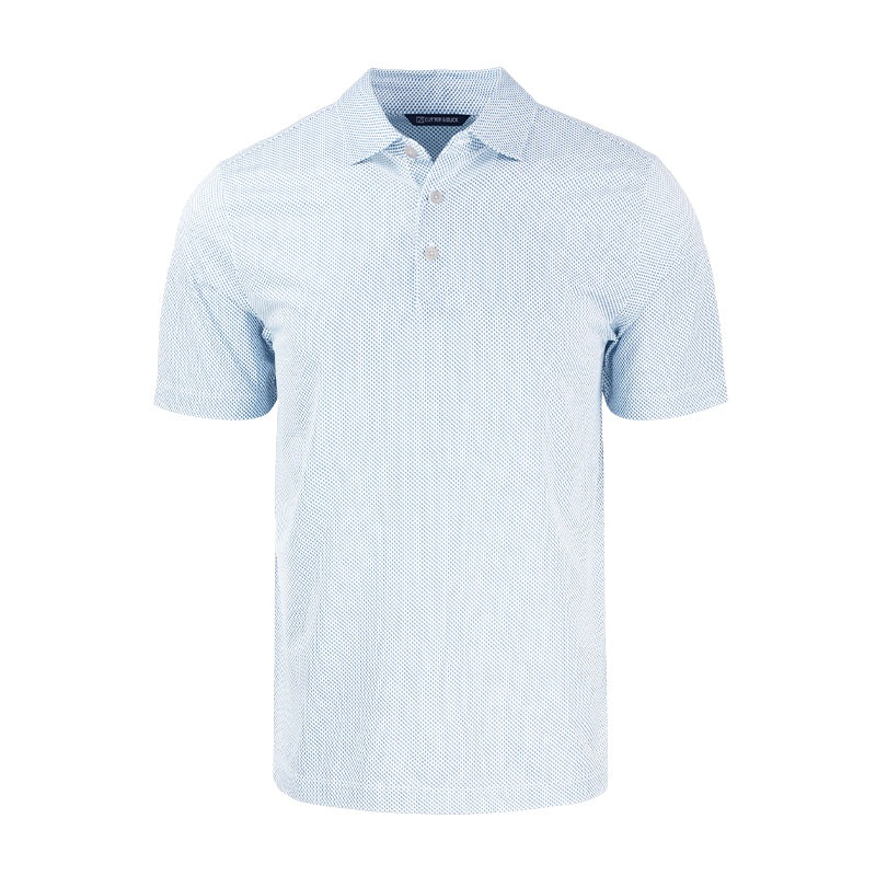 CUTTER & BUCK Pike Symmetry Printed Men’s Polo (White/Atlas)