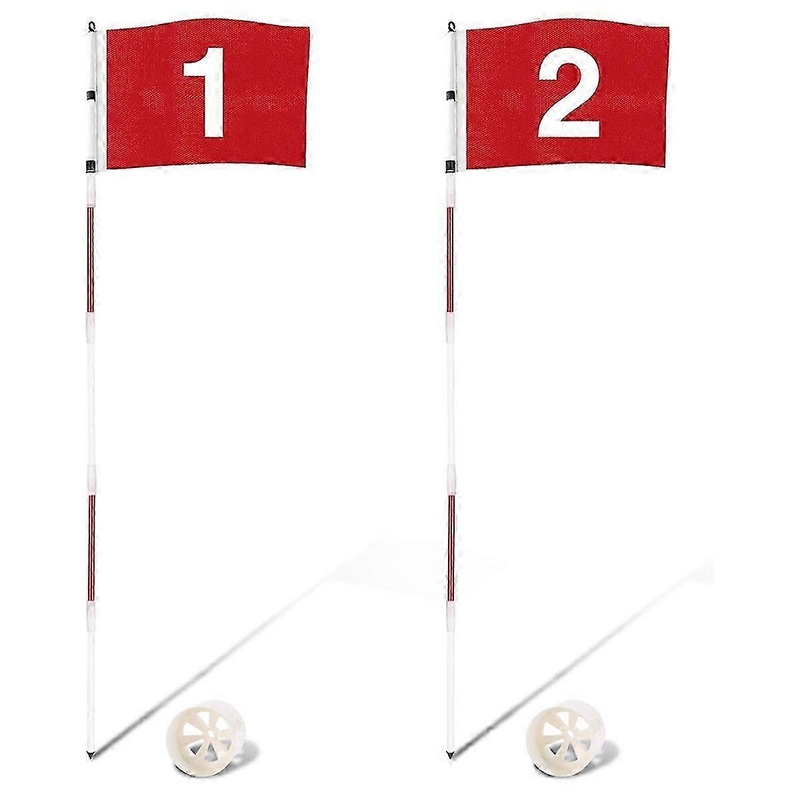 Golf Flagstick Golf Flag Golf Putting Flag for Backyard Practice Putting GreenRed  White SZRH A-C