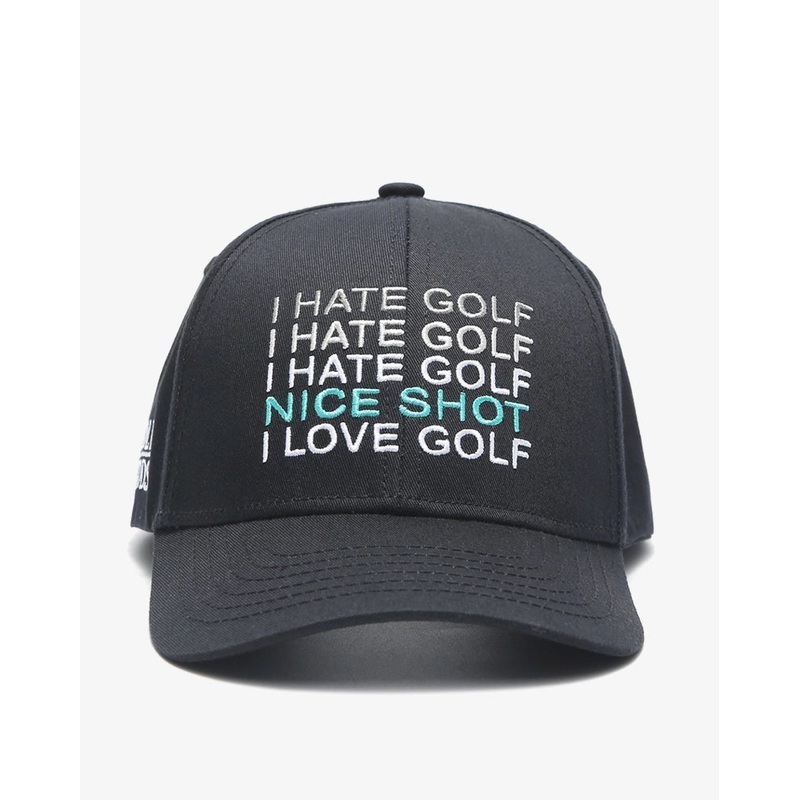 I Hate Golf Black SnapBack Golf Hat – Curved Brim