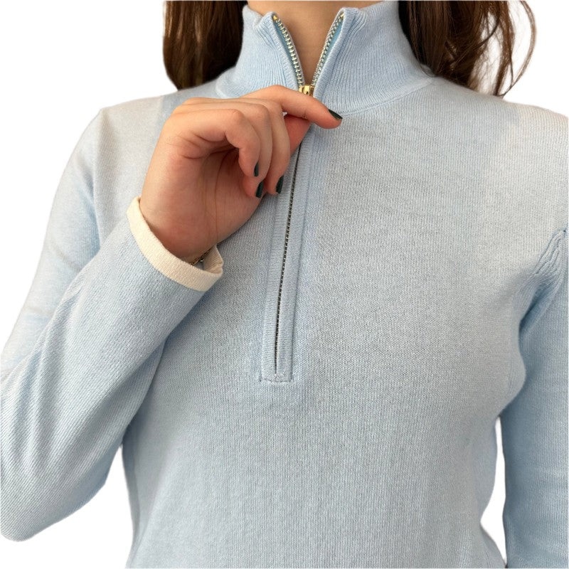 Alashan Cashmere Tee Time Sweater – Dream Blue