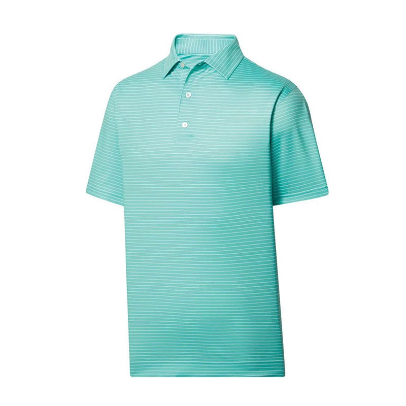 FOOTJOY Classic Pencil Stripe Lisle Men’s Polo (Green)