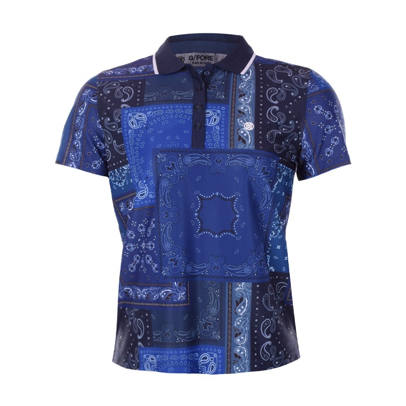 GFORE Bandana Print Pique Women’s Polo (Twilight)
