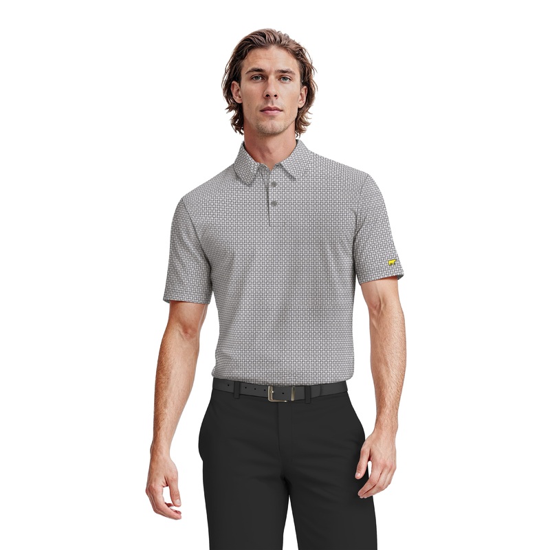 Men’s Geo Print Polo|Ebony|S|M|L|XL|XXL|XXXL