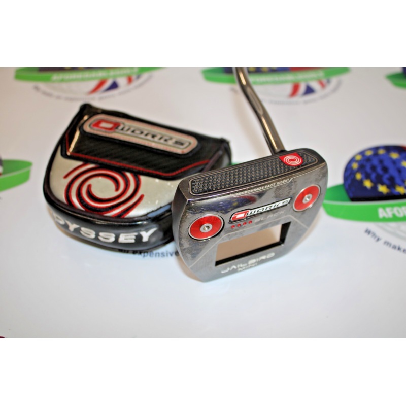 Used Odyssey O Works Black Jailbird Mini 34 Putter & Headcover