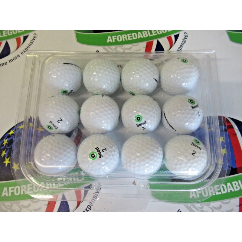 12 Seed Mixed Tour Golf Balls Pearl/Pearl 1 Grade