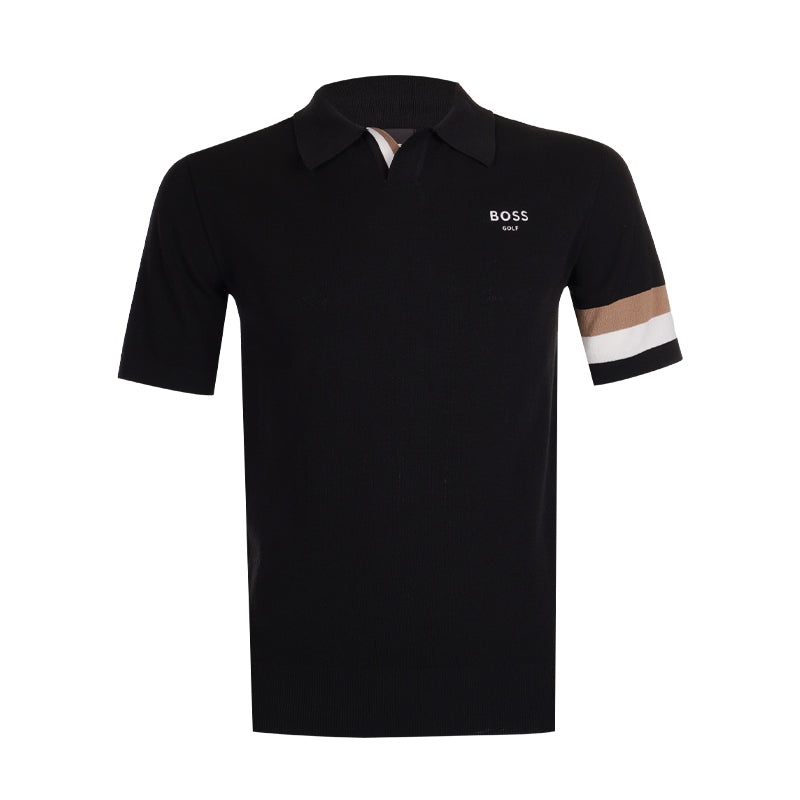 BOSS GOLF Men’s Short Sleeve Sweater (Black)