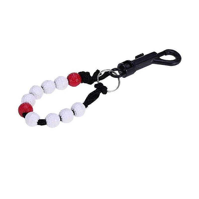 Red Bead Score Counter Wrist Bracelet Durable Braided Stroke Counting Chain Tool for Golf Easy Scorekeeping for Beginners and Lovers
