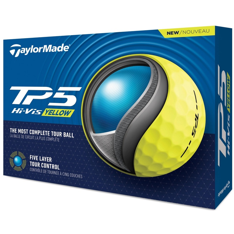 TaylorMade TP5 Golf Balls 1 Doz – Hi Vis Yellow