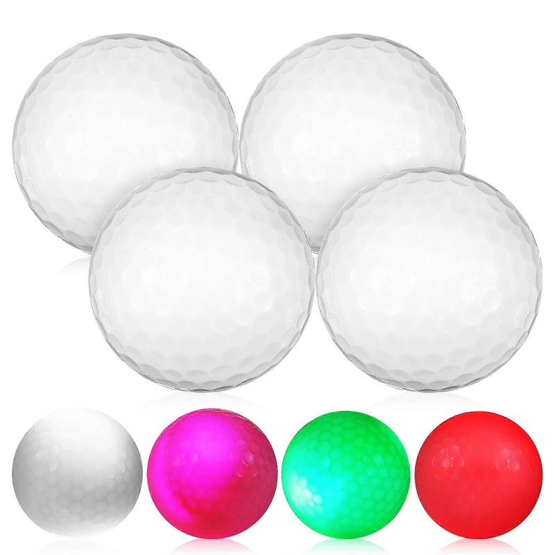 8pcs LED Golf Balls, Flashing Glowing Balls for Night Sports, Light Up Golf Balls for Family Games and Practice