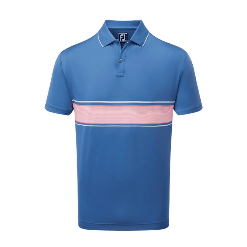 FOOTJOY FootJoy Striped Lisle Men’s Polo (Sapphire)