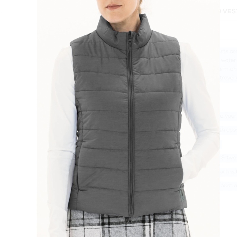 Foray Golf Quilted Packable Vest – Charcoal