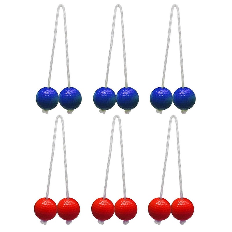 Replacement ladders for outdoor use, lawn, yard, golf, throwing game, hard golf, backyard training, 6 pieces 3 x red, 3 x blue