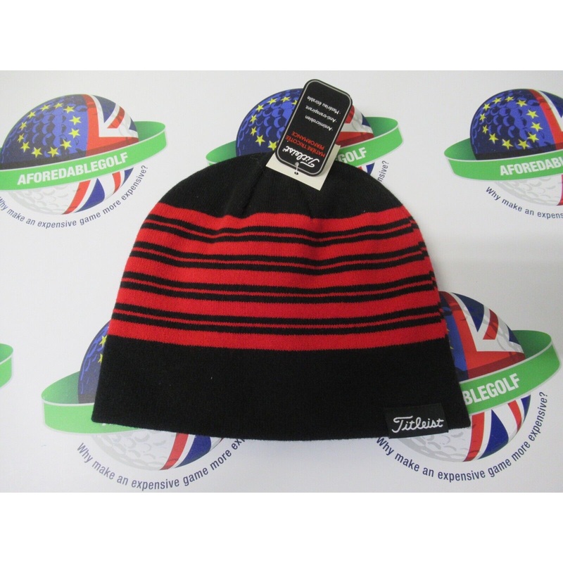 Titleist Life Style Beanie Black/Red Stripe