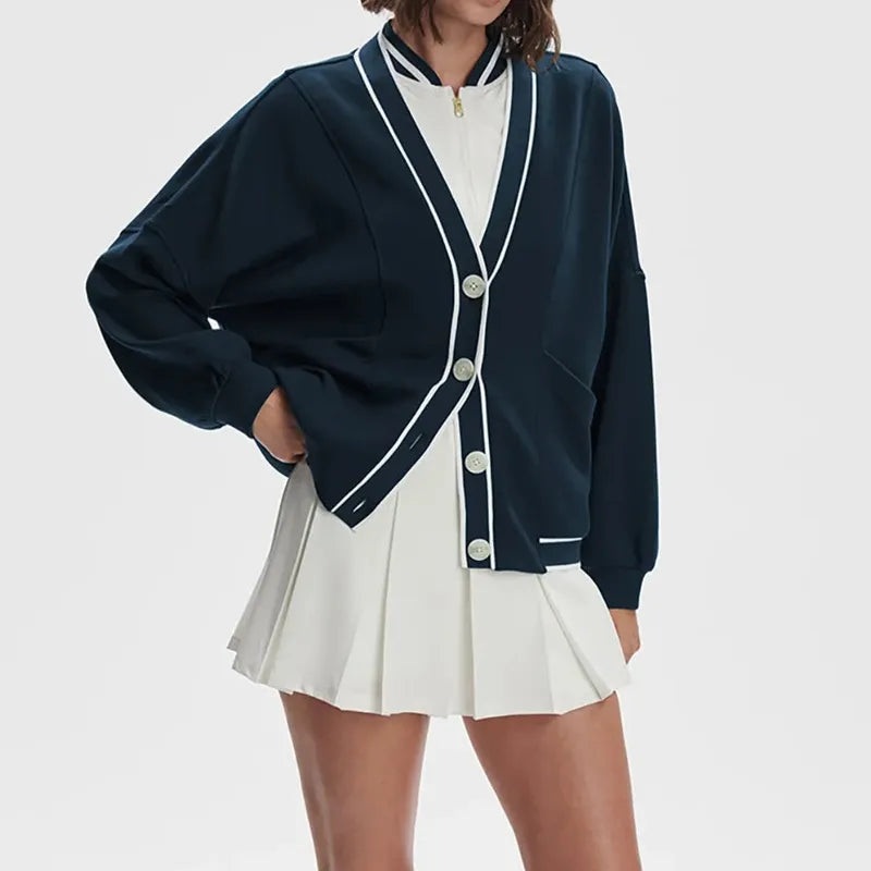 Varley Decker Off Court Cardigan – Navy