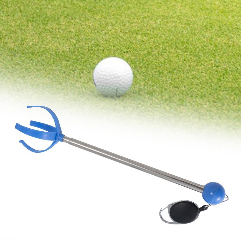 Golf Ball Retriever, Park Golf Ball Clip, Retractable Adjustable Golf Ball Pick up Tool for Golf Training Player Golfer Gift