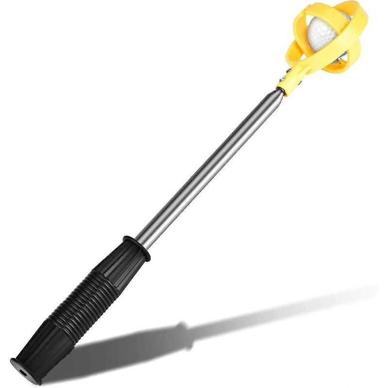 Golf Ball Retriever, Telescopic Golf Ball Pick-up, Golf Ball Picker Automatic Locking Scoopblack&yellow)(1pcs)