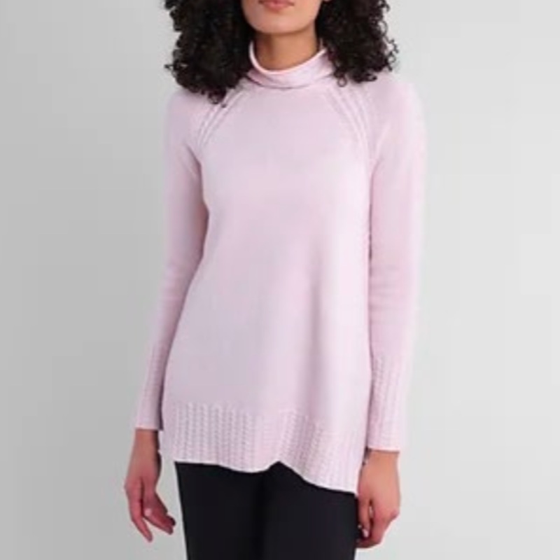 Alashan Cashmere Turtleneck Cable Sweater  – Cosmo(pink)