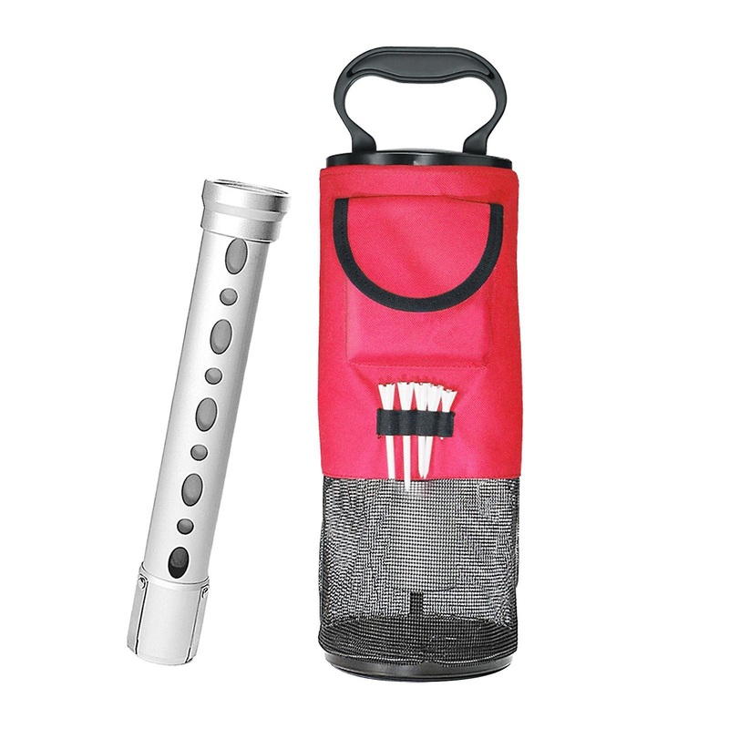 Golf Shag of Bag Retriever Hold up to 70 Balls Detachable Golf Ball Picker Red