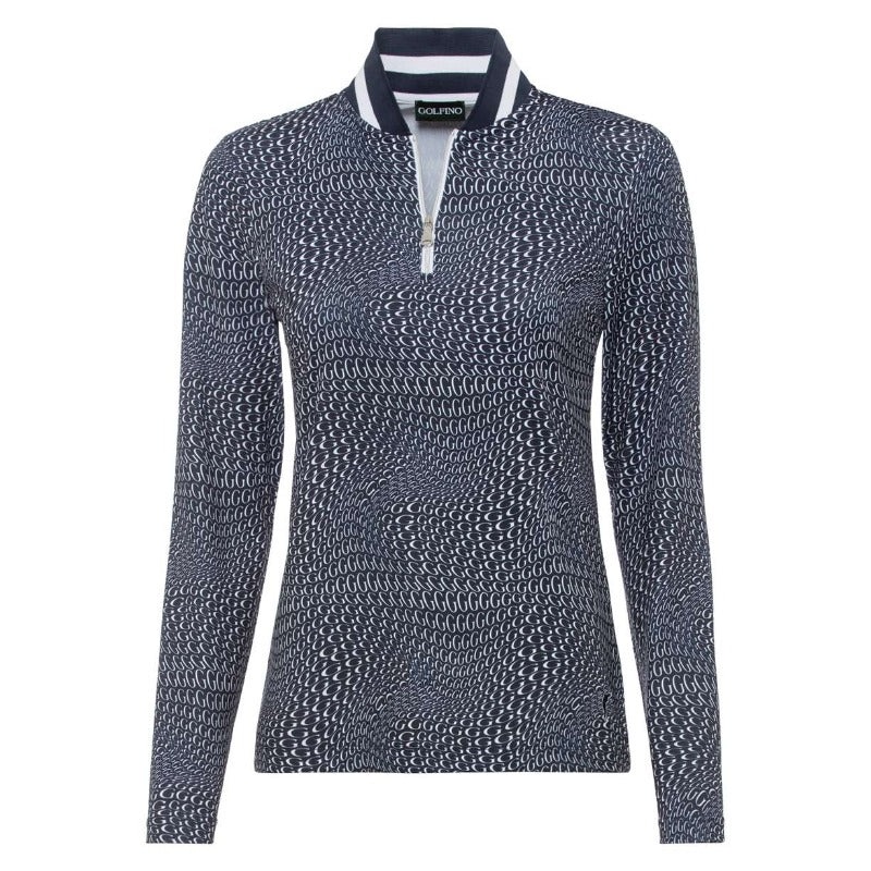 Golfino Performance Art Troyer Top – Night Shadow
