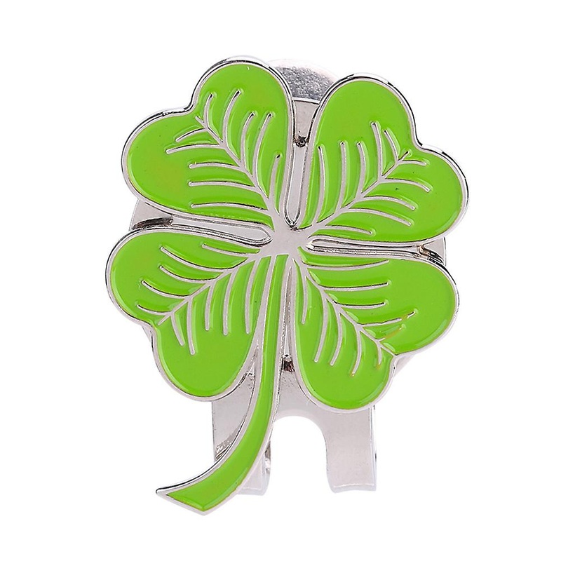 Magnetic Golf Cap Clip Clover Hat Clamp Metal Ball Marker Outdoor Sports Accessory