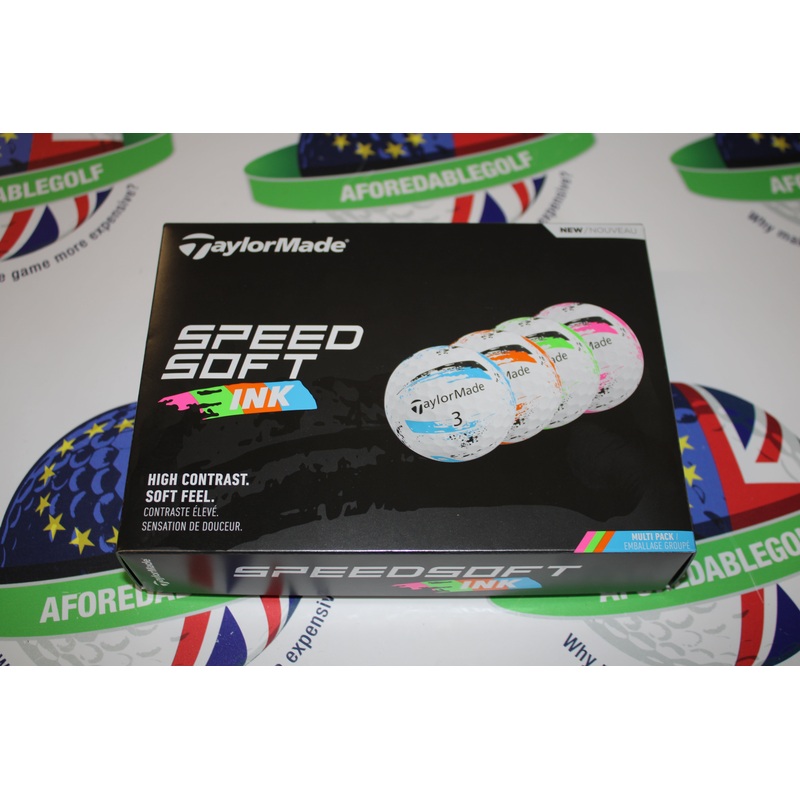 New 1 dozen Taylormade Speedsoft Ink mixed colours multi pack