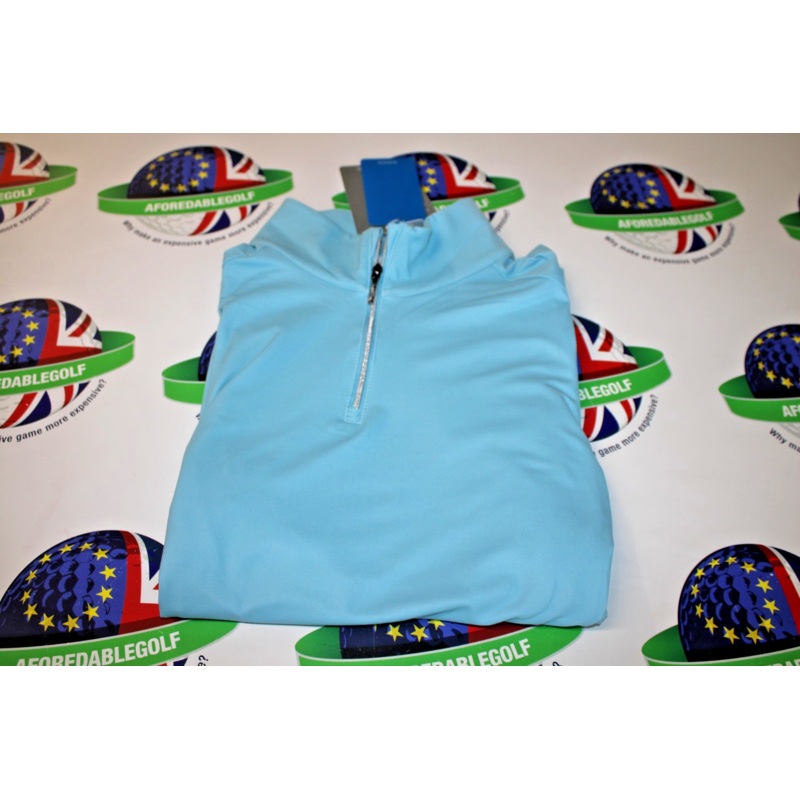 Ping Tamara 1/4 zip long sleeve mid layer dark aquatic/scuba blue uk size 10